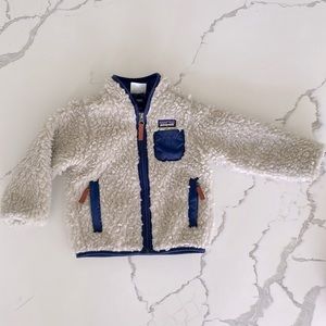 Cream Patagonia Teddy Fleece Jacket